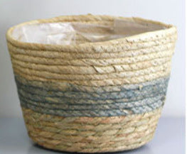 Handwoven Grass Planter Basket | Boho Indoor & Outdoor Décor