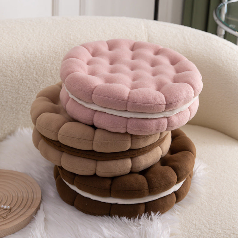Simulation Sandwich Biscuit Cushion | Cute Plush Sofa Pillow
