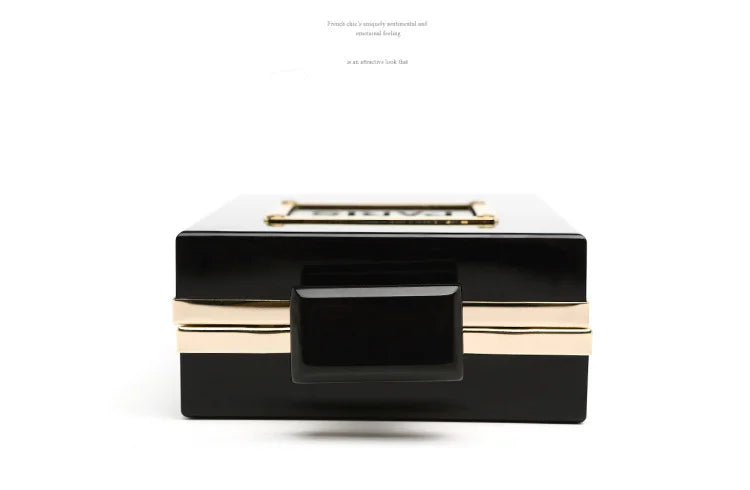 Transparent Perfume Bottle Bag Dinner Party Clutch Bag Leather Chain Crossbody Acrylic Small Square Female Bags Luxury Handbags