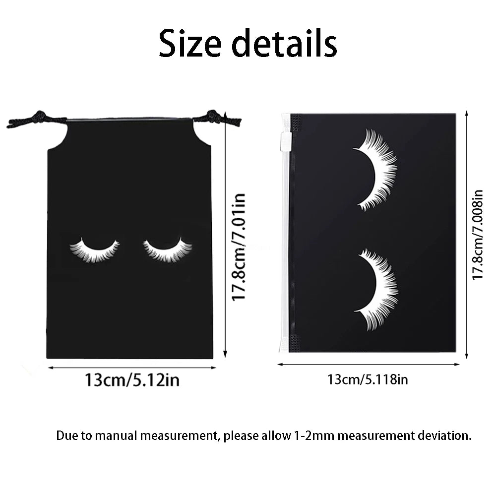 40Pcs Eyelash Cleaning Tool Set 60ml Plastic Empty Foam Pump Bottle Cleaning Brush Eyelash Wand EVA Storage Bag Skin Care Tools